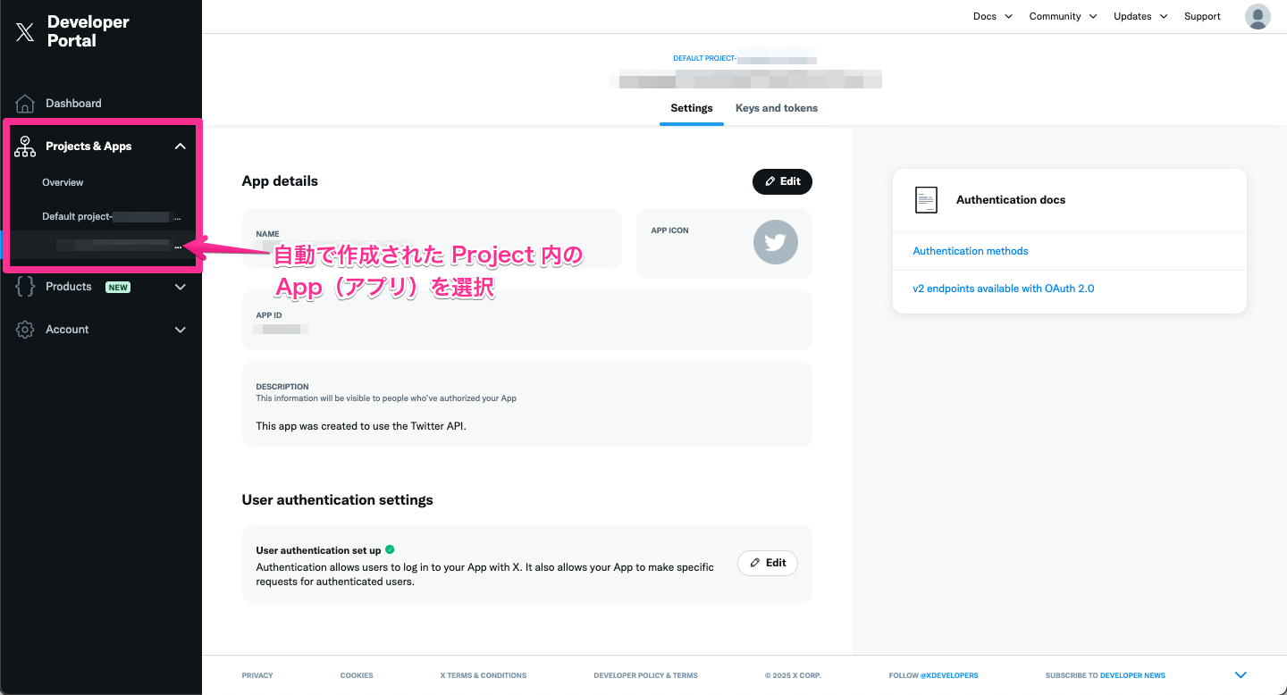 X Developer Portal - Projects &amp; Apps